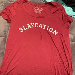 Burgundy/maroon tee / sleep shirt